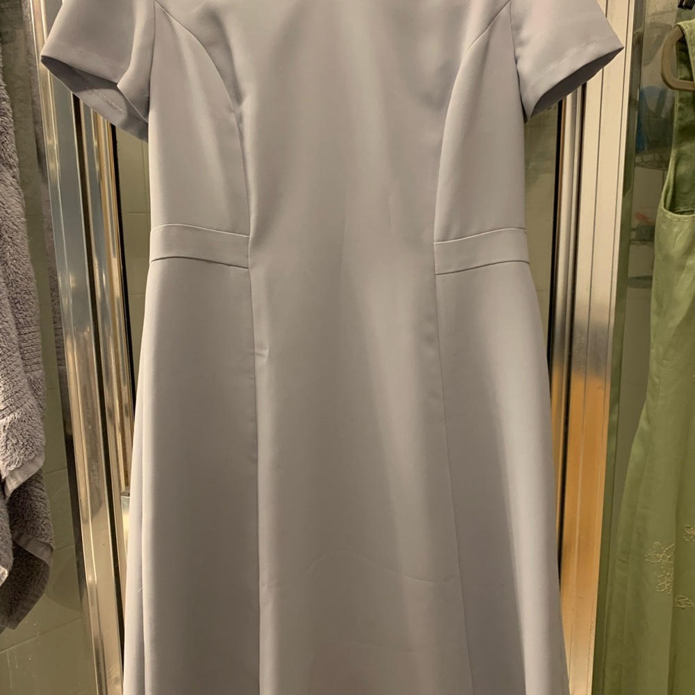 Talbots Blue A-Line shirt Sleeve Midi Dress for Weddings